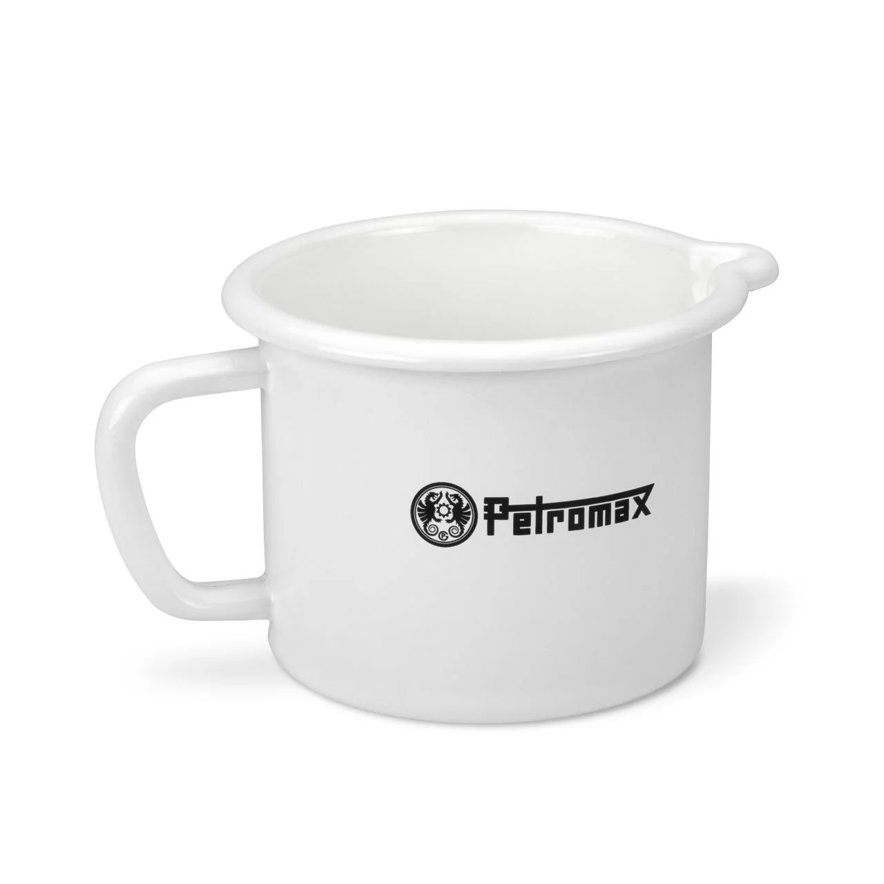 Emaille-Milchtopf 1,0 L – Petromax Messbecher in Weiß